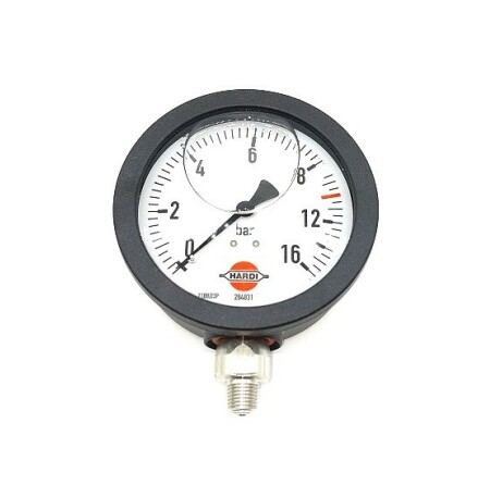 MANOMETER 16 BAR �:100 MM. 1/4" NED�T
